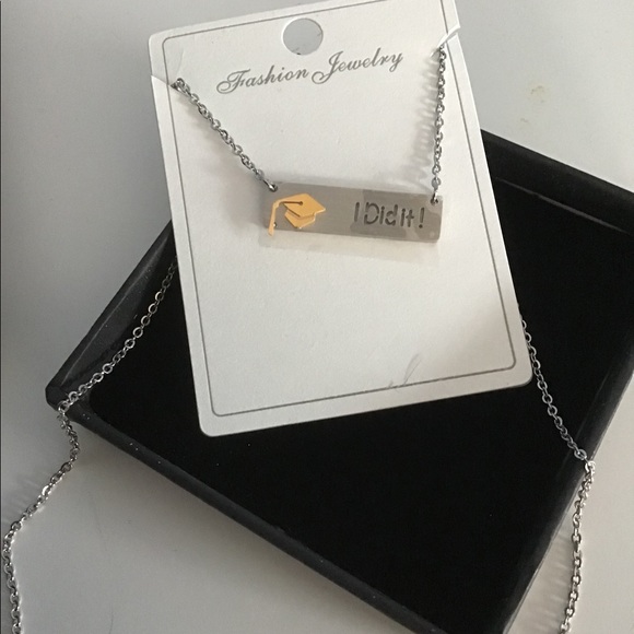 π¨βπ π©βπ Necklace with a plaque βI did itβ new - Picture 2 of 3